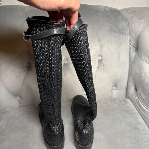 Cole Haan Black Leather & Stretch Riding Boots – Women’s Size 7.5 - Picture 8 of 14